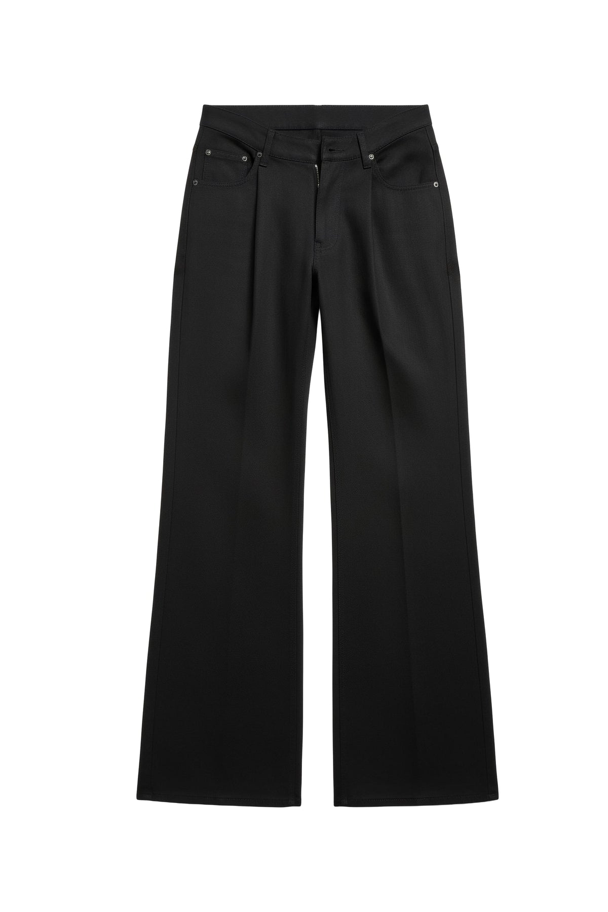 Black jeans on a light gray background
