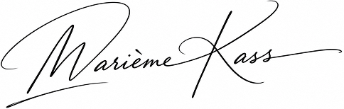 Black sign Marieme Kass
